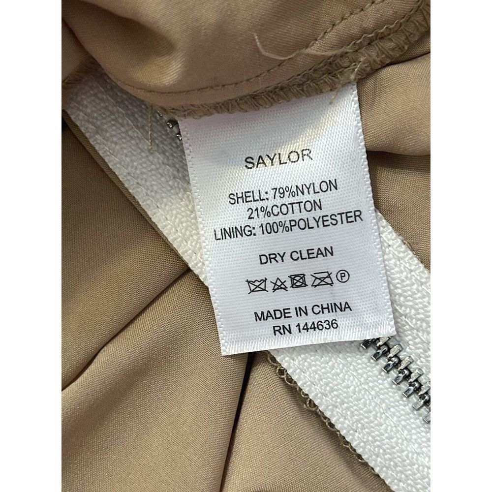 Saylor Jenni Top Blouse Cropped White Beige Lace Zip Puff‎ Sleeve M Retail $253 - Picture 11 of 11